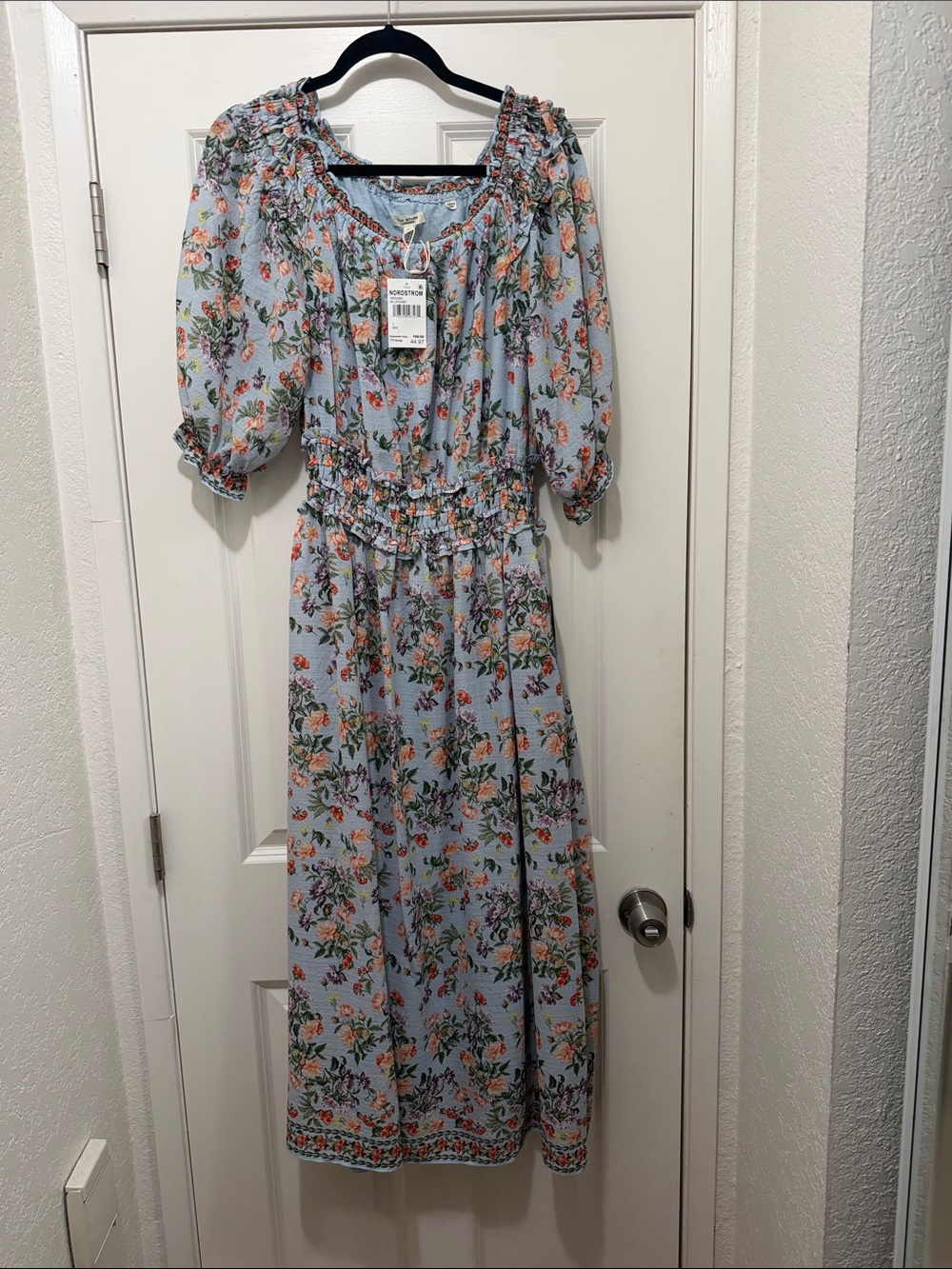 Brand New Max Studio Blue Floral Midi Dress